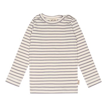 Petit Piao Langærmet T-shirt, Striber - Dusty Lavender/Offwhite